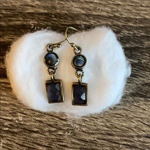 Purple and blue earrings